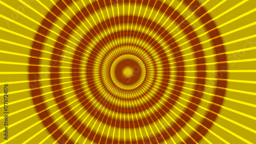 Yellow and brown radial pattern abstract background design
