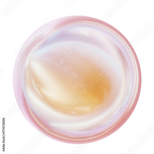 Y2K Iridescent orb shape symbol