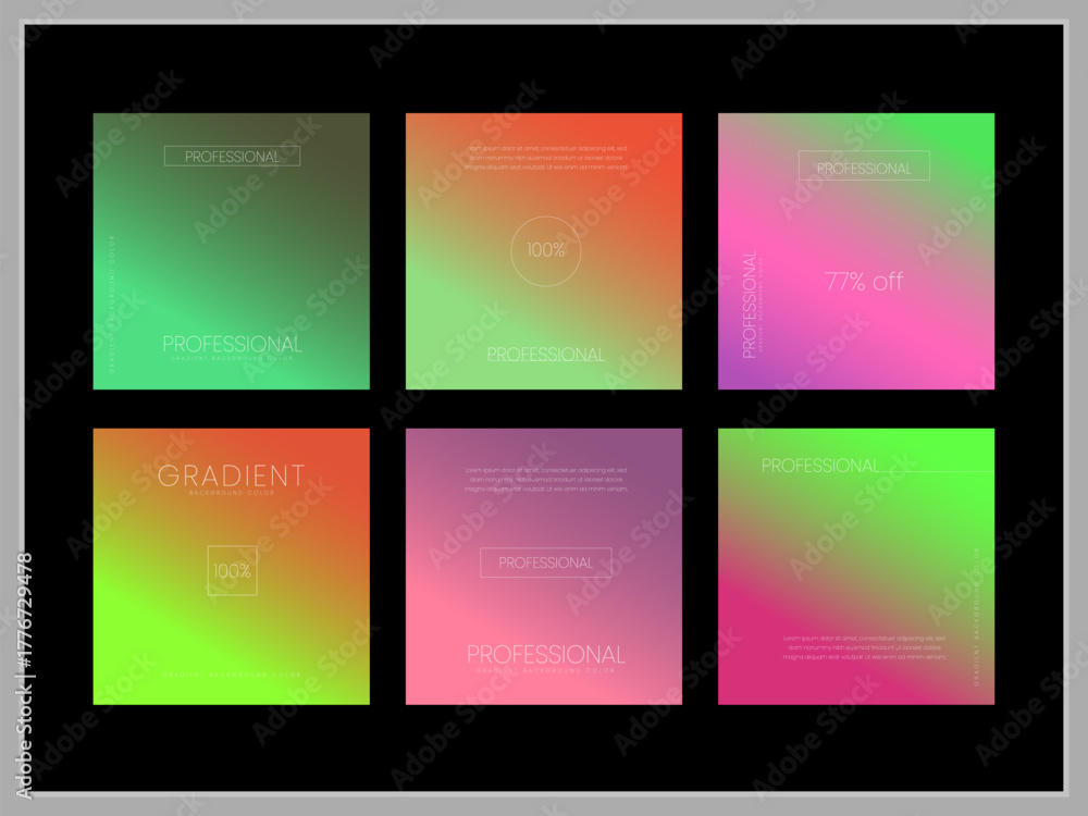 Fototapeta premium multi color gradient background design sample