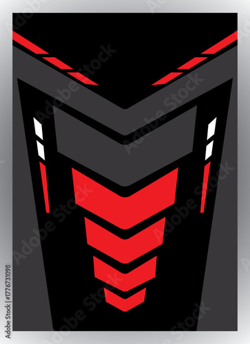 Red and Black abstract design