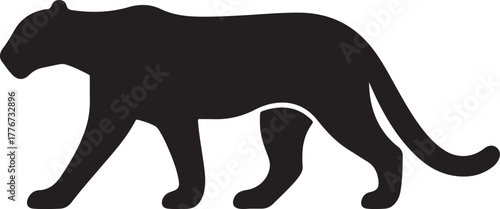 Majestic cougar illustration in dynamic pose