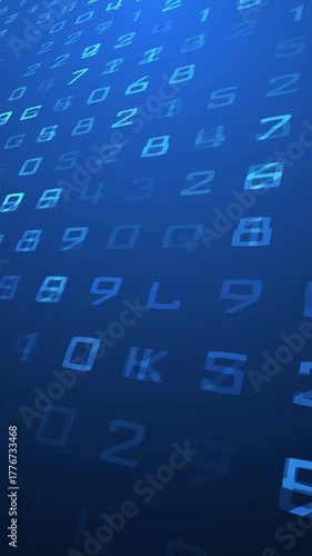 sfondo, numeri, 3d, algoritmo, calcoli, informatica, digitale, verticale