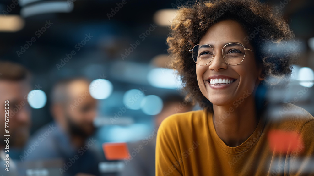 Naklejka premium Faceless happy business people discussing important project as collaborative team, corporate collaboration meeting, teamwork discussion session, professional business planning, gro