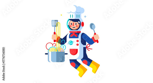 Cosmic Chef Embarks On Culinary Adventure: Space-Themed Cuisine Preparation