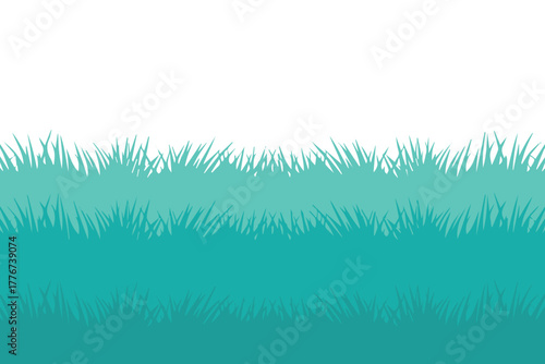grass layered teal vector horizontal grass blades seamless background