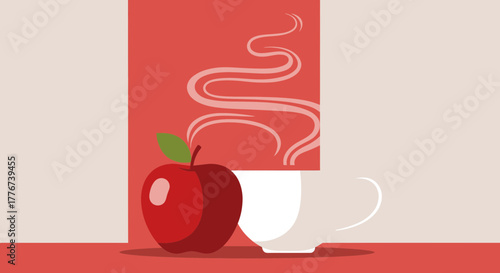 Aromatic Apple Brew Warmly Accompanied, A Symbol Of Comfort For Everyday Enjoyment