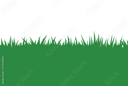 grass silhouette green gradient natural background vector layout