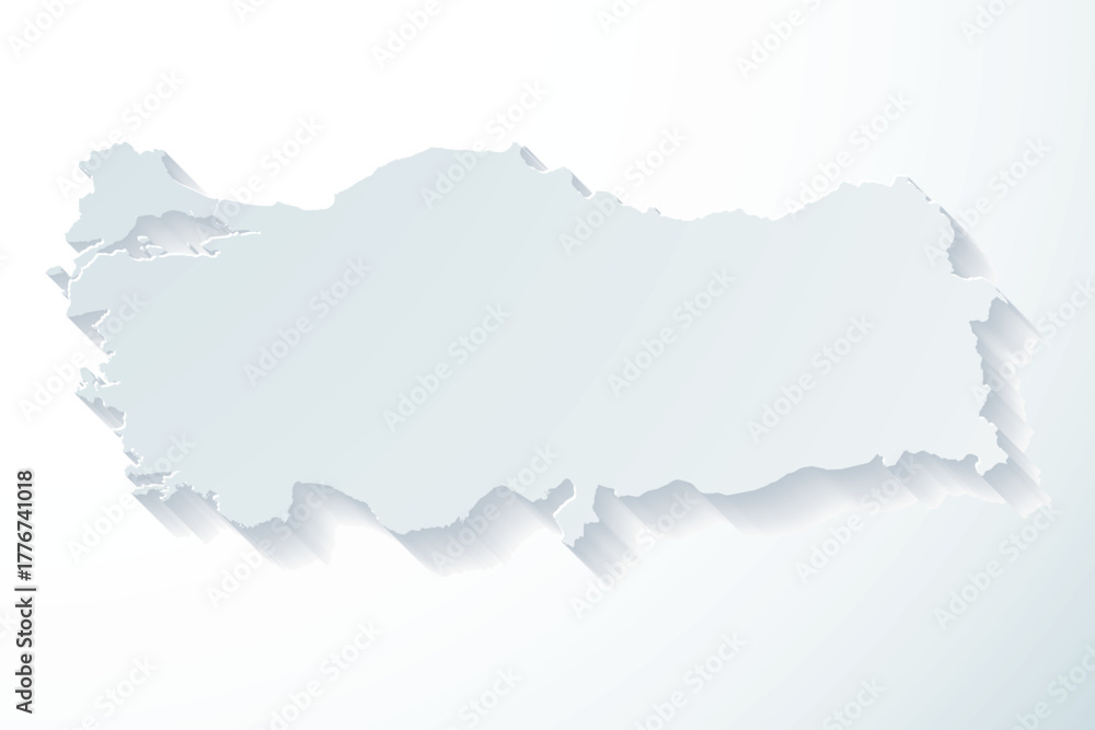 Fototapeta premium Vector graphic artwork suitable for print and web containing flat detailed map of TURKEY