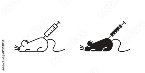 Animal testing icon isolated vector Illustration. Vector pictogram for web and app