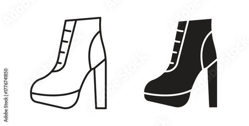 Ankle boots icon isolated vector Illustration. Vector pictogram for web and app