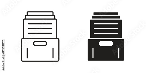 Archives icon isolated vector Illustration. Vector pictogram for web and app