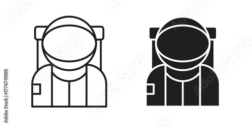 Astronaut user icon isolated vector Illustration. Vector pictogram for web and app