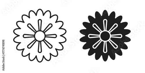 Aster icon isolated vector Illustration. Vector pictogram for web and app