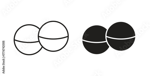 Bath salts bomb icon isolated vector Illustration. Vector pictogram for web and app