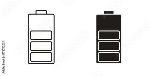 Battery icon isolated vector Illustration. Vector pictogram for web and app