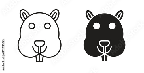 Beaver icon isolated vector Illustration. Vector pictogram for web and app