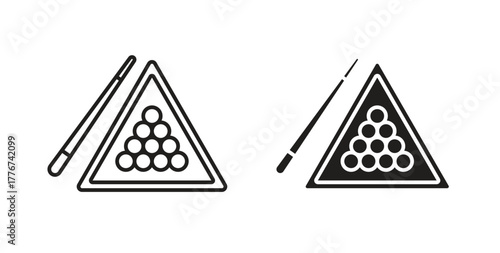 billiards icon isolated vector Illustration. Vector pictogram for web and app