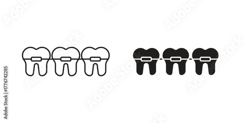 Braces icon isolated vector Illustration. Vector pictogram for web and app