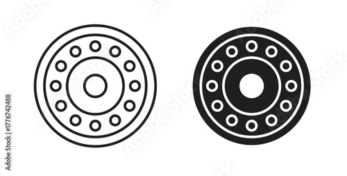 Car bearing icon isolated vector Illustration. Vector pictogram for web and app