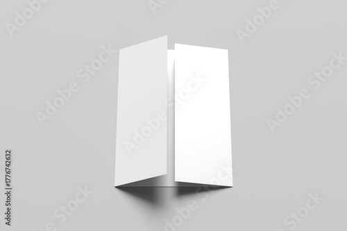 Clean and Modern A4 Gate Fold Brochure Mockup for Print Layout, Corporate Branding, and Advertising Design Showcase