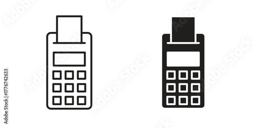Card machine icon isolated vector Illustration. Vector pictogram for web and app