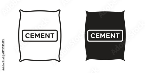 Cement icon isolated vector Illustration. Vector pictogram for web and app