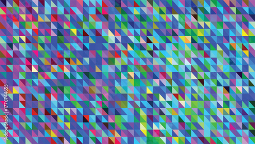 Vibrant geometric pixelated abstract pattern