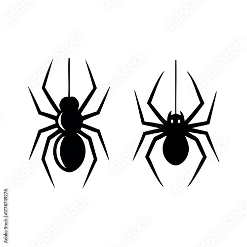 Halloween spiders vector illustration creepy arachnids for spooky designs