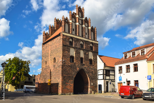 Chelmno Gate, a remnant of the city walls of Brodnica, Kuyavian-Pomeranian Voivodeship, Poland.