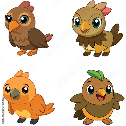 A Happy Cute Cartoon Kea