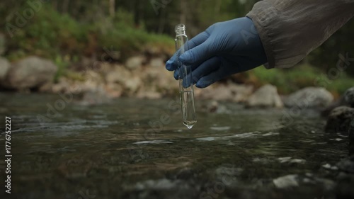 Analysis of water for pollution and bacteria. Environmental monitoring.  Laboratory tests