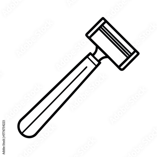 Outline Razor Line Art Vector Illustration