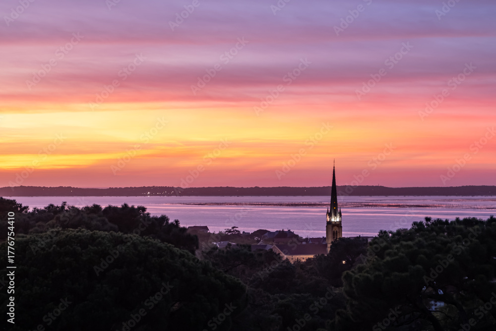 Obraz premium Sunset bassin d'Arcachon
