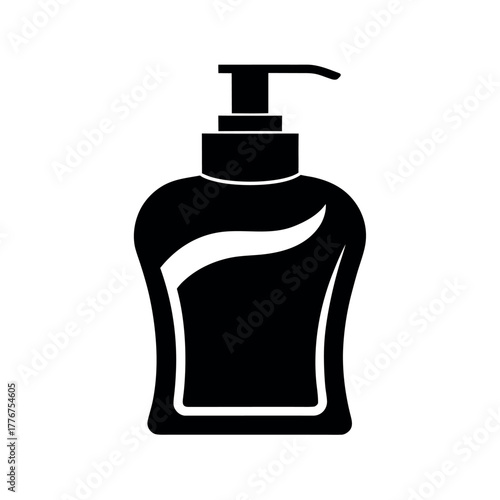Lotion Bottle Silhouette Vector Art