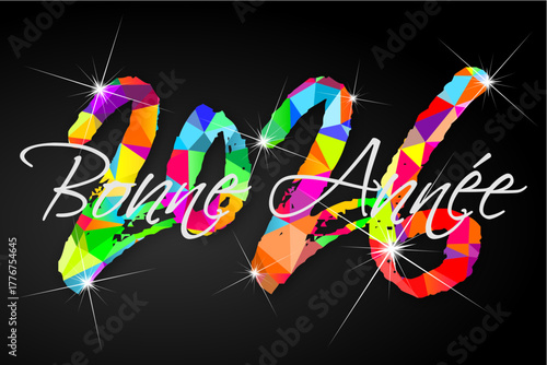 Bonne année - meilleurs vœux 2026 - vecteur pour affiche bannière salutation et célébration du nouvel an 2026.