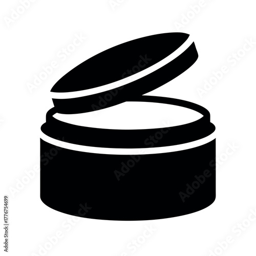 Powder Box Silhouette Vector Illustration