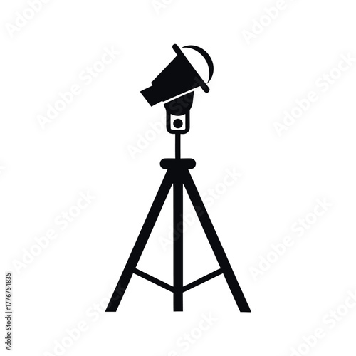 Tripod Light Silhouette Vector Illustration