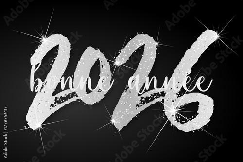 Bonne année - meilleurs vœux 2026 - vecteur pour affiche bannière salutation et célébration du nouvel an 2026.