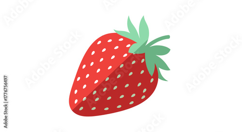 Fresh, Vibrant, And Delicious Vector Illustration Of A Perfectly Drawn Strawberry Fruit