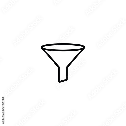 Minimalist Funnel Vector Icon