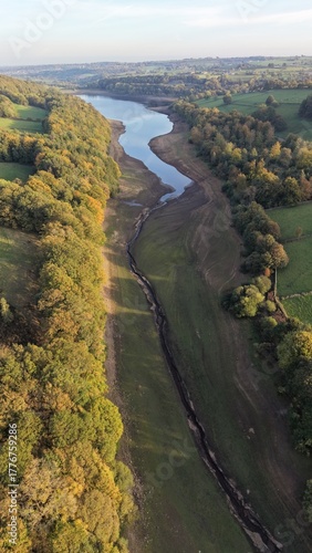 Loxley Valley: Natural Reservoir with Low Water Levels