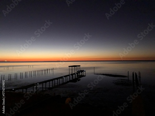 sunset on the gulf beach