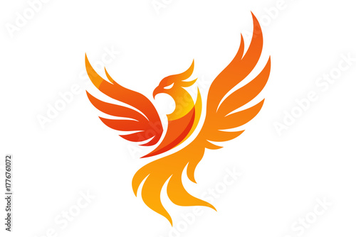 Stylized phoenix illustration