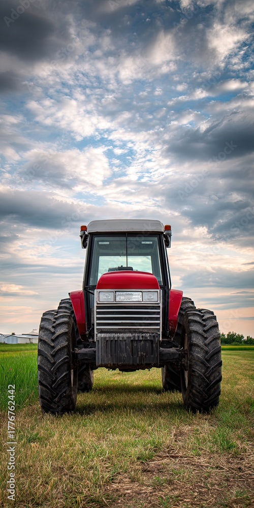 Fototapeta premium professional photo of tractor on farm