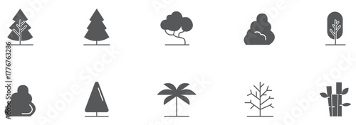 Earth Nature Care Line and Silhouette Icon Set. Ecology Planet and Leaf Pictogram. Eco Globe Green World with Plant Symbol Collection on White Background. Isolated Vector Illustration