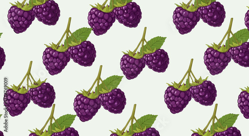 Freshly Picked Blackberries Arranged Neatly With Subtle Leafy Accents on Display