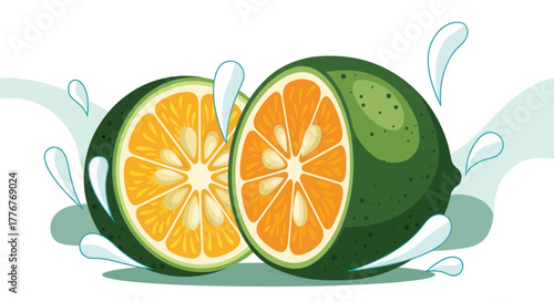 Freshly Sliced Exotic Fruit: A Vibrant Splash of Flavorful Citrus and Healthy Refreshment