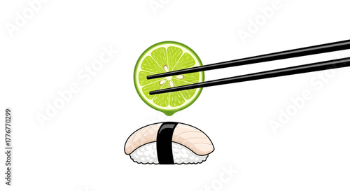 Freshly Squeezed Citrus Enhancing Exquisite Sushi's Flavor Experience With Precision