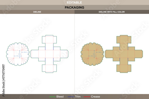 Slide square gift box dieline crafted by vector layout improving printing tone packaging operation die line fold ensures smooth sliding drawer motion within firm casing