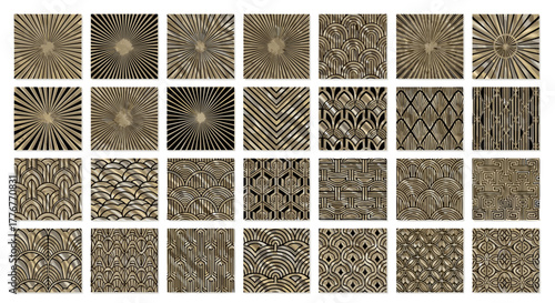 Collection of 30 unique abstract geometric textured patterns